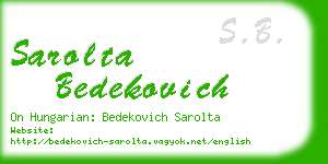 sarolta bedekovich business card